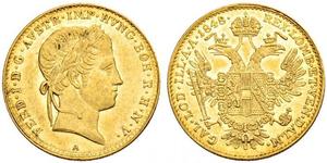 1 Ducat Imperio austríaco (1804-1867) Oro Ferdinand I of Austria (1793 - 1875)