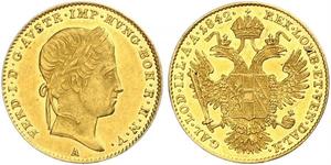 1 Ducat Imperio austríaco (1804-1867) Oro Ferdinand I of Austria (1793 - 1875)
