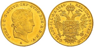 1 Ducat Imperio austríaco (1804-1867) Oro Ferdinand I of Austria (1793 - 1875)