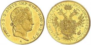 1 Ducat Imperio austríaco (1804-1867) Oro Ferdinand I of Austria (1793 - 1875)