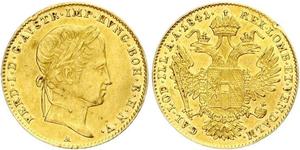 1 Ducat Imperio austríaco (1804-1867) Oro Ferdinand I of Austria (1793 - 1875)
