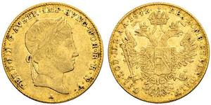 1 Ducat Imperio austríaco (1804-1867) Oro Ferdinand I of Austria (1793 - 1875)