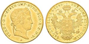 1 Ducat Imperio austríaco (1804-1867) Oro Ferdinand I of Austria (1793 - 1875)