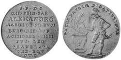 1 Ducat Principado de Ansbach (1398–1792) Oro Charles Alexander, Margrave of Brandenburg-Ansbach (1736 – 1806)