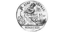 1 Ducat Reino de Baviera (1806 - 1918) Oro Luis I de Baviera(1786 – 1868)