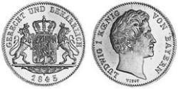 1 Ducat Reino de Baviera (1806 - 1918) Oro Luis I de Baviera(1786 – 1868)