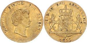 1 Ducat Reino de Baviera (1806 - 1918) Oro Luis I de Baviera(1786 – 1868)