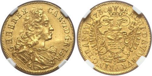 1 Ducat Sacro Imperio Romano (962-1806) Oro Carlos VI, Emperador del Sacro Imperio Romano (1685-1740)