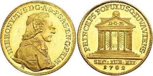 1 Ducat Salisburgo (1328 - 1803) Oro Hieronymus von Colloredo (1732 - 1812)