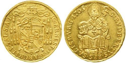 1 Ducat Salisburgo (1328 - 1803) Oro Johann Ernst von Thun und Hohenstein