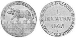 1 Ducat Anhalt-Bernburg (1603 - 1863) 金 Alexius Frederick Christian, Duke of Anhalt-Bernburg (1767 – 1834)