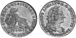 1 Ducat Principality of Anhalt-Köthen (1603 -1853) 金 Augustus Louis, Prince of Anhalt-Köthen (1697 – 1755)