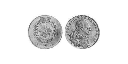 1 Ducat Principality of Ansbach (1398–1792) 金 Charles Alexander, Margrave of Brandenburg-Ansbach (1736 – 1806)