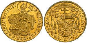 1 Ducat 奥地利历史 (1156 - 1806) 金 Count Leopold Anton von Firmian (1679 - 1744)