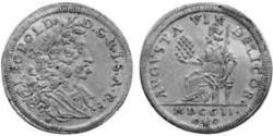 1 Ducat 奥格斯堡 (1276 - 1803 Augsburg) 金 利奥波德一世 (神圣罗马帝国)(1640-1705)