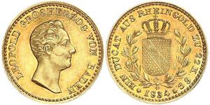 1 Ducat 巴登大公國 (1806 - 1918) 金 利奥波德 (巴登)