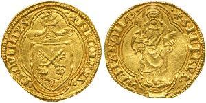 1 Ducat 教皇国 (754 - 1870) 金 Pope Nicholas V (1397-1455)