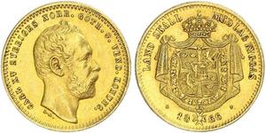 1 Ducat 瑞典 金 卡爾十五世 (1826 - 1872)