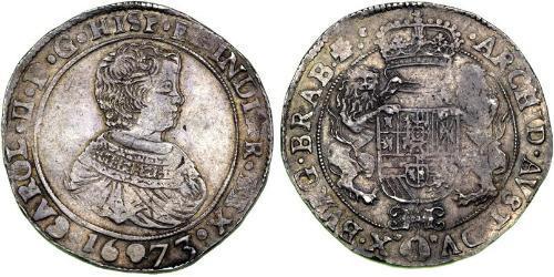 1 Ducaton Provinces-Unies (1581 - 1795) Argent Charles II d