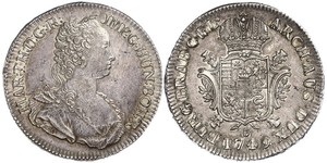 1 Ducaton Austrian Netherlands (1713-1795) Silver Maria Theresa of Austria (1717 - 1780)