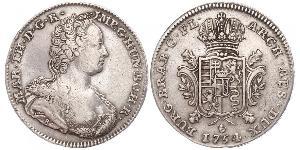 1 Ducaton Austrian Netherlands (1713-1795) 銀 玛丽亚·特蕾西亚 (1717 - 1780)