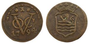 1 Duit Provincias Unidas de los Países Bajos (1581 - 1795) Cobre 