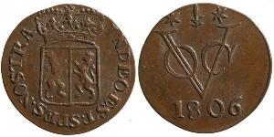 1 Duit Provincias Unidas de los Países Bajos (1581 - 1795) Cobre 