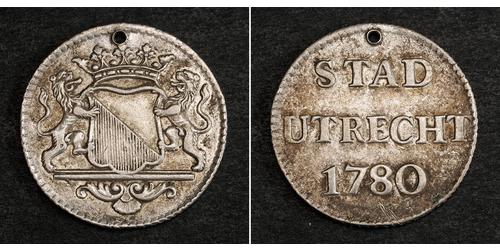 1 Duit Niederlande Silber 