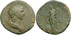 1 Dupondius Römische Kaiserzeit (27BC-395) Bronze Trajan (53-117)