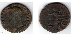 1 Dupondius Römische Kaiserzeit (27BC-395)  Tiberius Claudius Nero (42 BC-37)