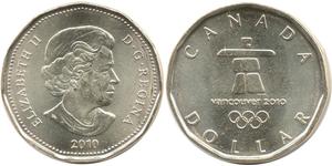 1 Dólar Canadá Bronce Isabel II (1926-2022)