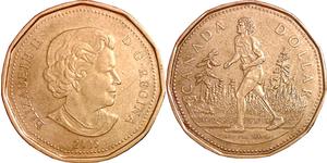 1 Dólar Canadá Bronce Isabel II (1926-2022)