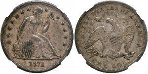 1 Dólar Estados Unidos de América (1776 - ) Cobre/Plata 