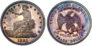 1 Dólar Estados Unidos de América (1776 - ) Cobre/Plata 