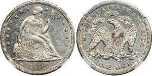 1 Dólar Estados Unidos de América (1776 - ) Cobre/Plata 