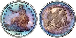 1 Dólar Estados Unidos de América (1776 - ) Cobre/Plata 