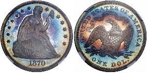 1 Dólar Estados Unidos de América (1776 - ) Cobre/Plata 