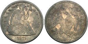 1 Dólar Estados Unidos de América (1776 - ) Cobre/Plata 