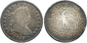 1 Dólar Estados Unidos de América (1776 - ) Cobre/Plata Anne Willing Bingham (1764-1801)