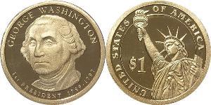 1 Dólar Estados Unidos de América (1776 - ) Cobre/Zinc George Washington