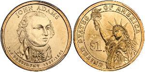 1 Dólar Estados Unidos de América (1776 - ) Cobre/Zinc John Adams (1735-1826)