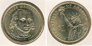 1 Dólar Estados Unidos de América (1776 - ) Latón James Madison (1751 - 1836)