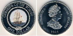 1 Dólar Cook Islands (1965 - ) Níquel/Cobre Isabel II (1926-2022)