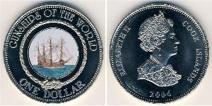 1 Dólar Cook Islands (1965 - ) Níquel/Cobre Isabel II (1926-2022)