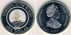 1 Dólar Cook Islands (1965 - ) Níquel/Cobre Isabel II (1926-2022)