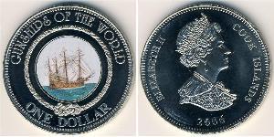 1 Dólar Islas Cook Níquel/Cobre Isabel II (1926-2022)