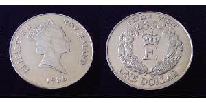 1 Dólar Nueva Zelanda Níquel/Cobre Isabel II (1926-2022)