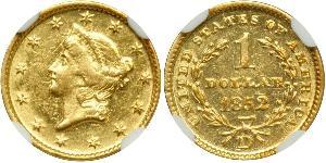 1 Dólar Estados Unidos de América (1776 - ) Oro 