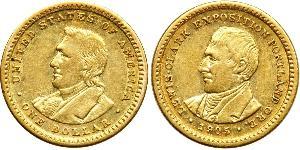 1 Dólar Estados Unidos de América (1776 - ) Oro 