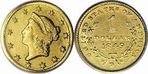 1 Dólar Estados Unidos de América (1776 - ) Oro 
